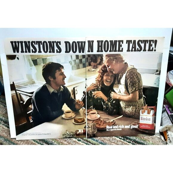 1971 Winston Cigarettes Down Home Taste Mom Kitchen Original Print Ad 70s - Picture 1 of 1